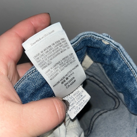 MOTHER High Waisted Looker Ankle Chew Rainbow Jeans in Learning To Hula Size 24 - Picture 6 of 14